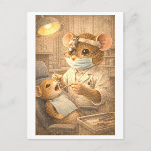 Carte Postale Souris de carrière en tant que dentiste