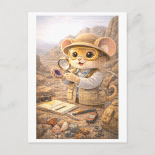 Carte Postale Souris de carrière en tant que géologue