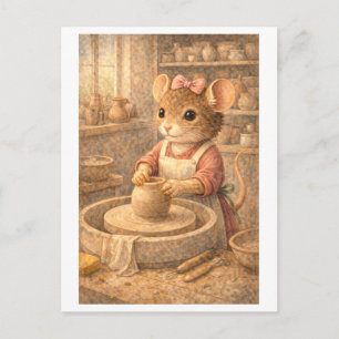 Carte Postale Souris de carrière en tant que potier