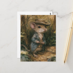 Carte Postale Souris de fantasy adorable