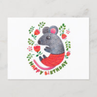 Souris dessinée au crayon