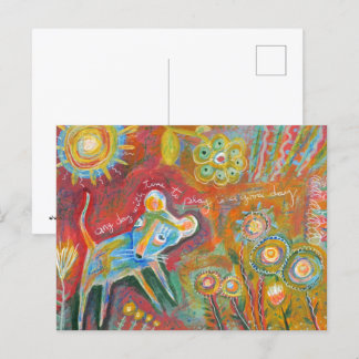 Carte Postale Souris en jeu