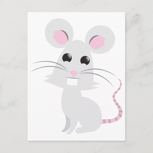 Carte Postale Souris gris mou (Devant)