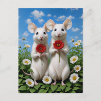 Carte Postale souris mignonnes