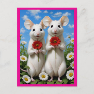 Carte Postale souris mignonnes