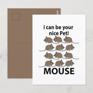 Carte Postale Souris Rat Animal Je Peux Être Votre Nice Pet Mous