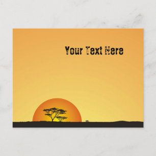 Carte Postale Sous les cieux africains : Afrique Couchant