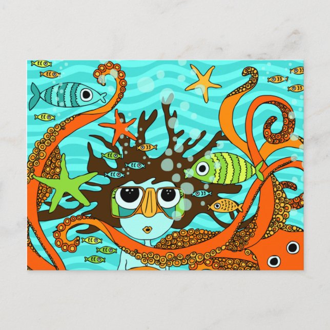 Carte Postale Sous-marin (Devant)