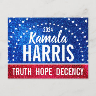 Carte Postale Soutenez Kamala Harris 2024 Progrès et unité
