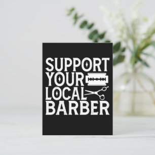 Carte Postale Soutenez Votre Barbier Local 2024