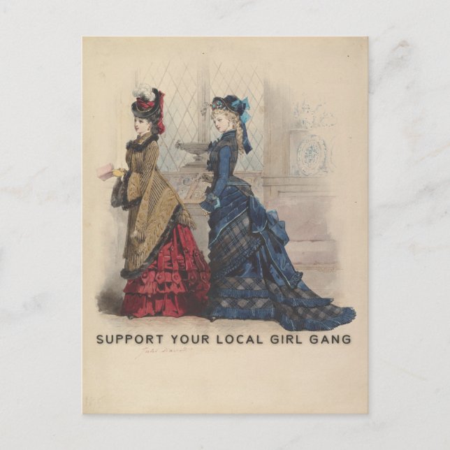 Carte Postale Soutenez Votre Gang De Filles Locale (Devant)