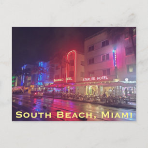 Carte Postale South Beach, Miami, Floride Art Déco