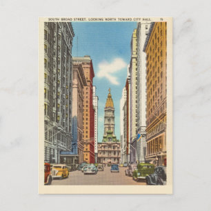 Carte Postale South Broad Street Regard sur l'hôtel de ville