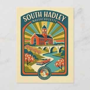Carte Postale South Hadley, Massachusetts Rétro 1950s