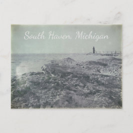 Carte Postale South Haven, Michigan Phare Vintage Icebergs