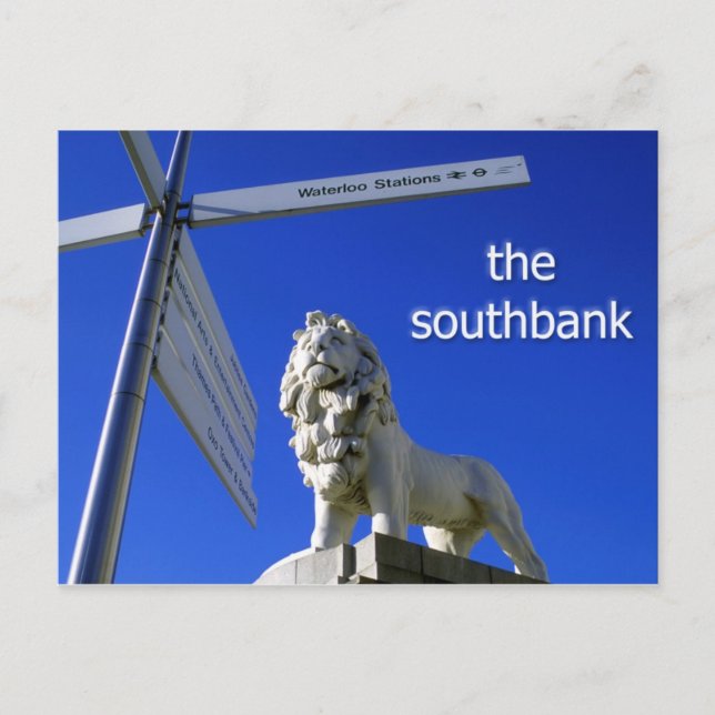 Carte postale Southbank Lion (Devant)