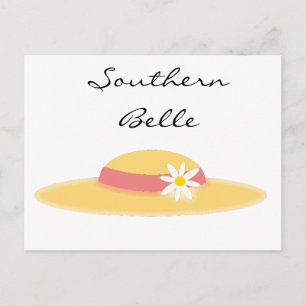Carte Postale Southern Belle Summer Daisy Casquette Cute Cartoon