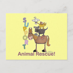 Carte Postale Soutien au sauvetage animal