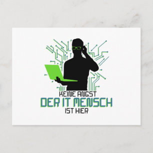 Carte Postale Soutien technique Keine Angst der It Mensch