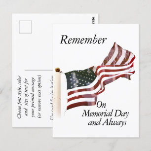 Carte Postale Souvenez-vous du jour commémoratif