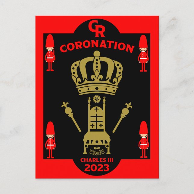 Carte Postale Souvenir commémoratif du couronnement du roi Charl (Devant)