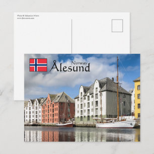 Carte Postale Souvenir d'Ålesund en Norvège