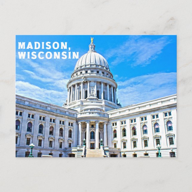Carte postale souvenir de Madison Wisconsin (Devant)