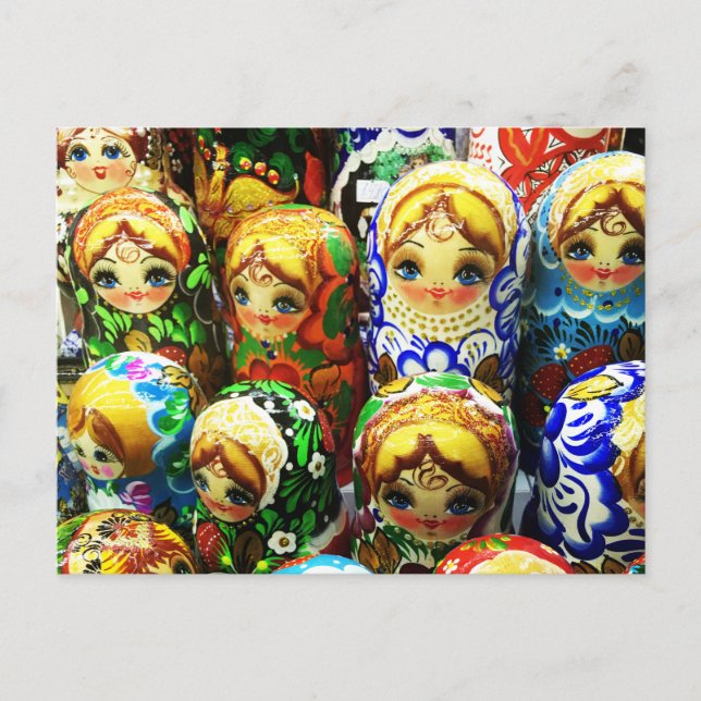 Carte Postale Souvenir Matryoshka Poupées Photo (Devant)