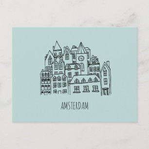 Carte Postale Souvenir orange d'Amsterdam Netherlands
