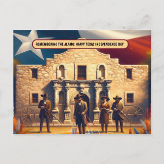 Carte Postale Souvenirs de l'Indépendance d'Alamo Texas
