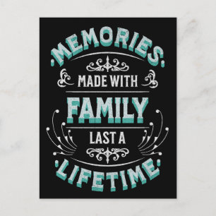 Carte Postale Souvenirs faits avec la famille dernier une vie