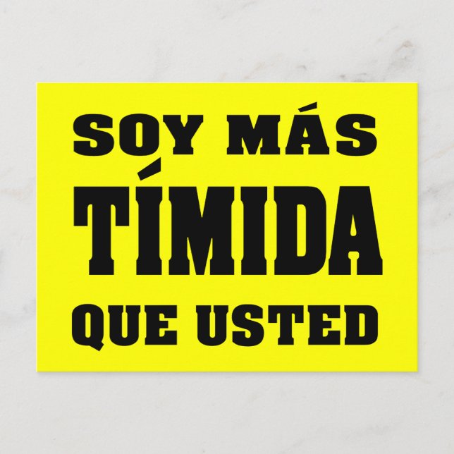 Carte Postale Soy mas timida que usted (Devant)
