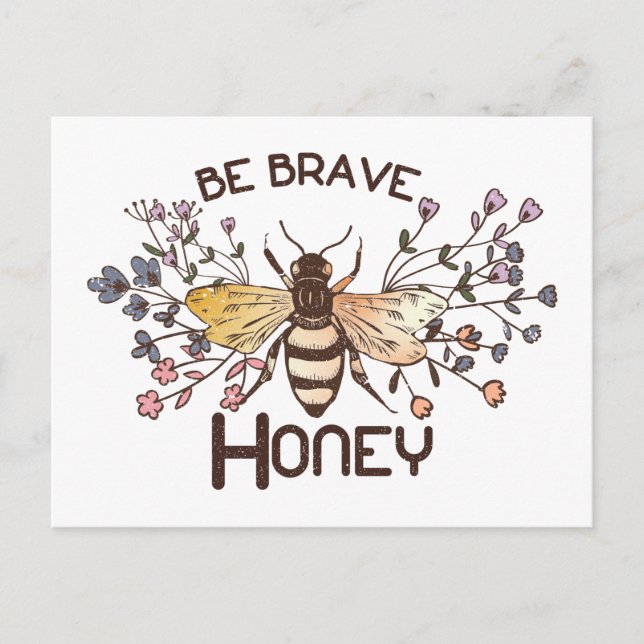 Carte Postale Soyez courageux Honey Bee (Devant)