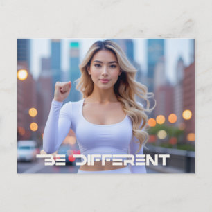 CARTE POSTALE SOYEZ DIFFÉRENT -