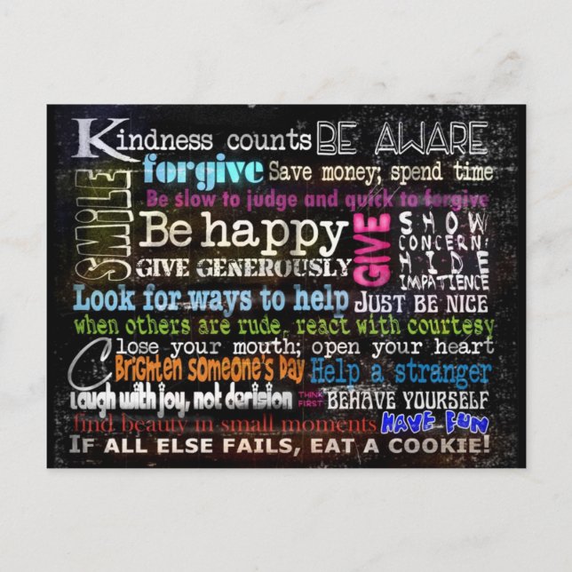 Carte Postale Soyez gentil Etc (Devant)