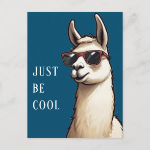 Carte Postale Soyez juste Cool Llama Funky Alpaca avec lunettes