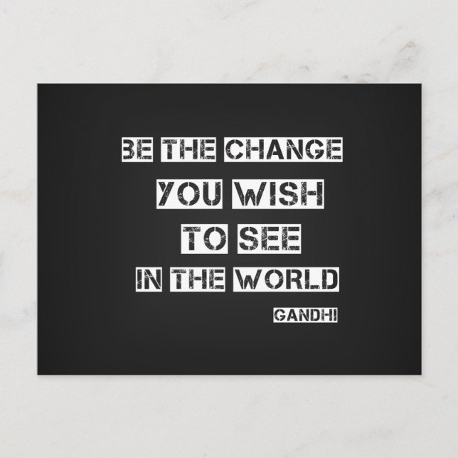 Carte Postale Soyez le changement (Devant)