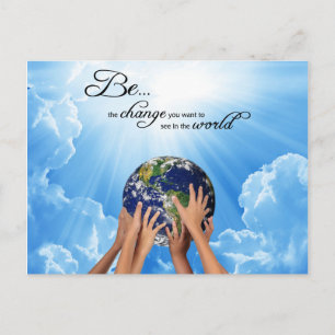 Carte Postale Soyez le changement - Gandhi