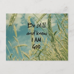 Carte Postale Soyez toujours et sachez que je suis Dieu Bible Ve