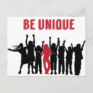 Carte Postale Soyez unique Soyez vous-même inspirant