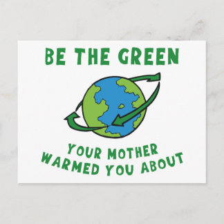 Carte Postale Soyez vert