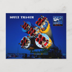 Carte Postale Soyouz TMA-03M vaisseau spatial, Kazakhstan