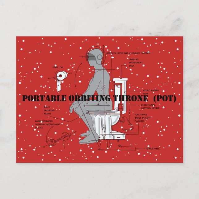 Carte Postale SPACE TOILET par Jetpackcorps (Devant)