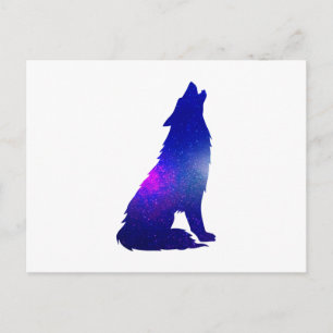 Carte Postale Space Wolf howling