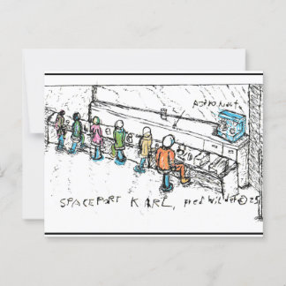 Carte Postale Spaceport KARL, le concept de l'artiste esquisse l