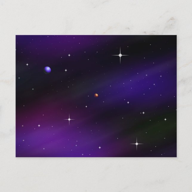 Carte Postale Spacescape With Planètes and Stars (Devant)