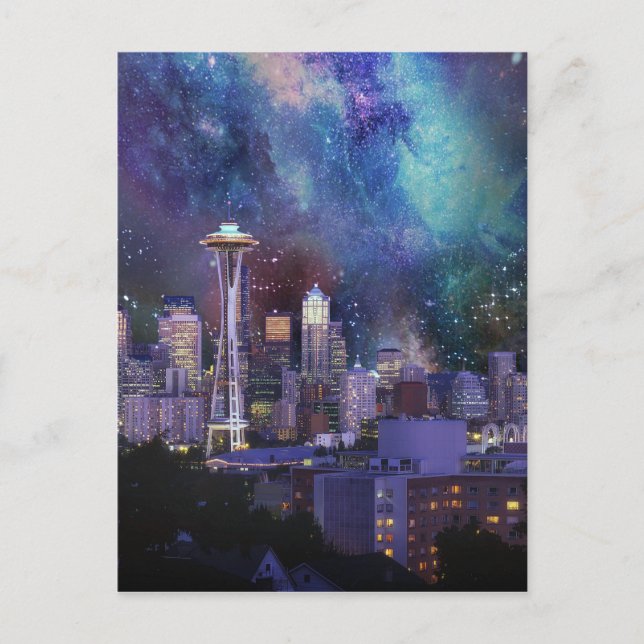 Carte Postale Spacey Seattle (Devant)