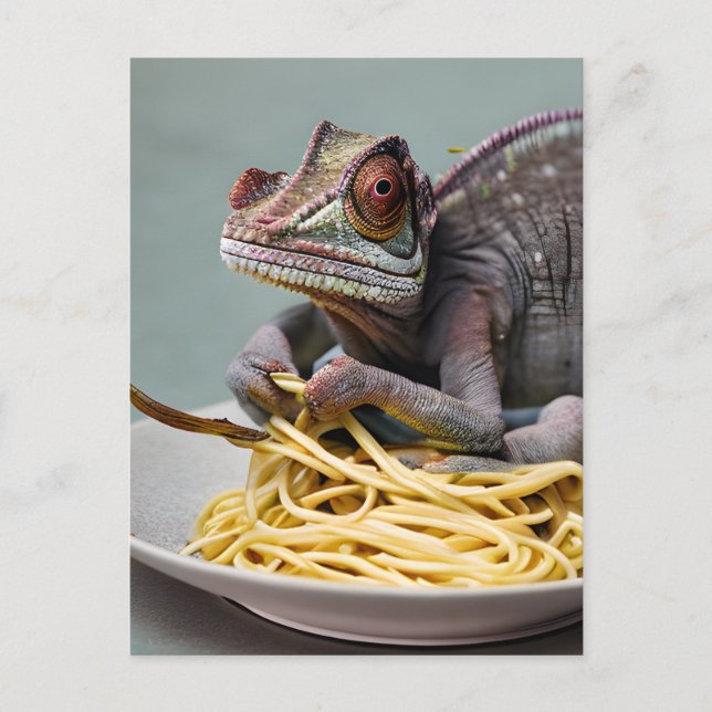 Carte postale Spaghetti de Chameleon (Devant)