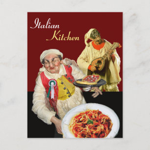 Carte Postale SPAGHETTI PARTY, Cuisine Italienne Chef Recette Ro
