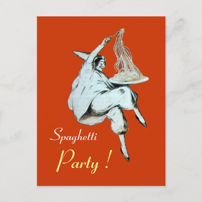 Carte Postale SPAGHETTI PARTY ITALIAN KITCHEN, RESTAURANT Recett (Devant)